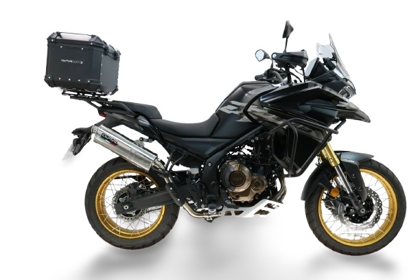 Top case maletas GPR TECH compatível com Voge 625DSX 2024/2026 e5 Top Case Alpi-Tech em alumínio, cor preta com placa específica incluída Capacidade Litros 35