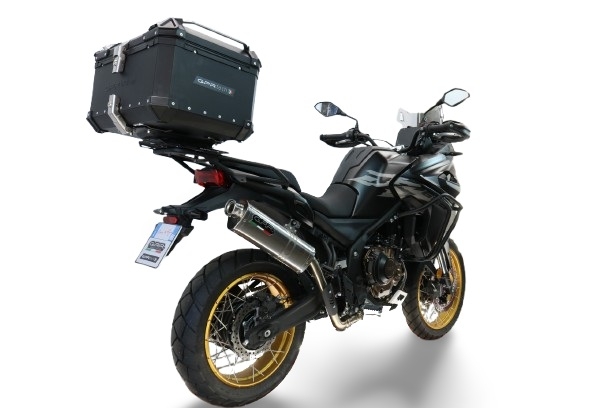 Top case maletas GPR TECH compatível com Voge 625DSX 2024/2026 e5 Top Case Alpi-Tech em alumínio, cor preta com placa específica incluída Capacidade Litros 45