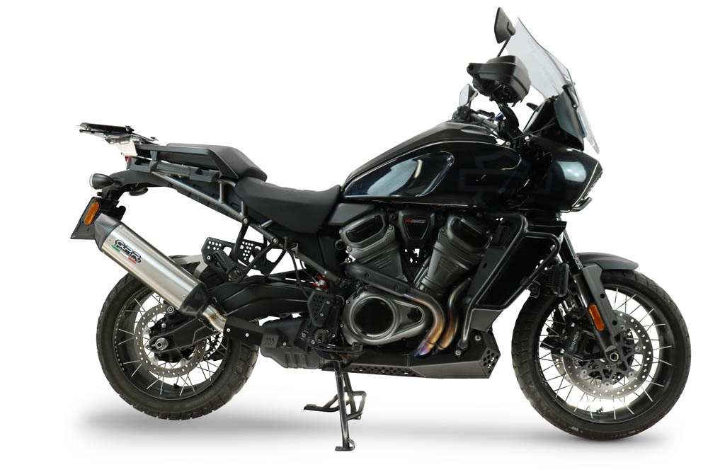 GPR escape compatível com Harley Davidson Pan America 1250 2020-2024, Furore-X Titanio, Escape legal, homologado, silenciador com db killer removível e tubo de ligação específico 