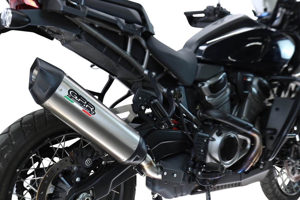GPR escape compatível com Harley Davidson Pan America 1250 2020-2024, Furore-X Titanio, Escape legal, homologado, silenciador com db killer removível e tubo de ligação específico 