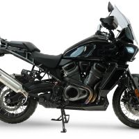 GPR escape compatível com Harley Davidson Pan America 1250 2020-2024, Satinox , Escape legal, homologado, silenciador com db killer removível e tubo de ligação específico 