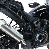 GPR escape compatível com Harley Davidson Pan America 1250 2020-2024, Satinox , Escape legal, homologado, silenciador com db killer removível e tubo de ligação específico 
