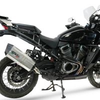 GPR escape compatível com Harley Davidson Pan America 1250 2020-2024, Hyper Sonic Titanium, Escape legal, homologado, silenciador com db killer removível e tubo de ligação específico 