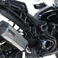 GPR escape compatível com Harley Davidson Pan America 1250 2020-2024, Hyper Sonic Titanium, Escape legal, homologado, silenciador com db killer removível e tubo de ligação específico 