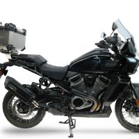 GPR escape compatível com Harley Davidson Pan America 1250 2020-2024, Hyper Sonic Black Titanium, Escape legal, homologado, silenciador com db killer removível e tubo de ligação específico 