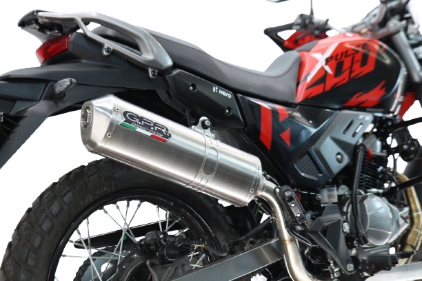 GPR escape compatível com Hero Xpulse 200 4V 2021-2024, Satinox , Escape completo, não legal para países da UE, com db killer removível 