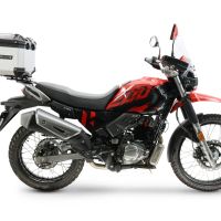 Top case maletas GPR TECH compatível com Hero Xpulse 200 BS6 4V 2021/2024 E5 Top Case Alpi-Tech em alumínio, cor prata com placa específica incluída Capacidade Litros 26