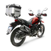 Top case maletas GPR TECH compatível com Hero Xpulse 200 4V 2025/2026 E5 plus Top Case Alpi-Tech em alumínio, cor prata com placa específica incluída Capacidade Litros 26