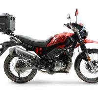 Top case maletas GPR TECH compatível com Hero Xpulse 200 BS6 4V 2021/2024 E5 Top Case Alpi-Tech em alumínio, cor preta com placa específica incluída Capacidade Litros 26