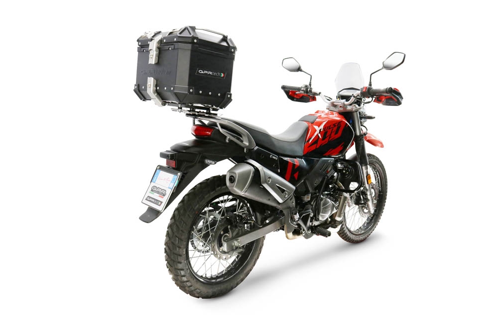 Top case maletas GPR TECH compatível com Hero Xpulse 200 4V 2025/2026 E5 plus Top Case Alpi-Tech em alumínio, cor preta com placa específica incluída Capacidade Litros 26