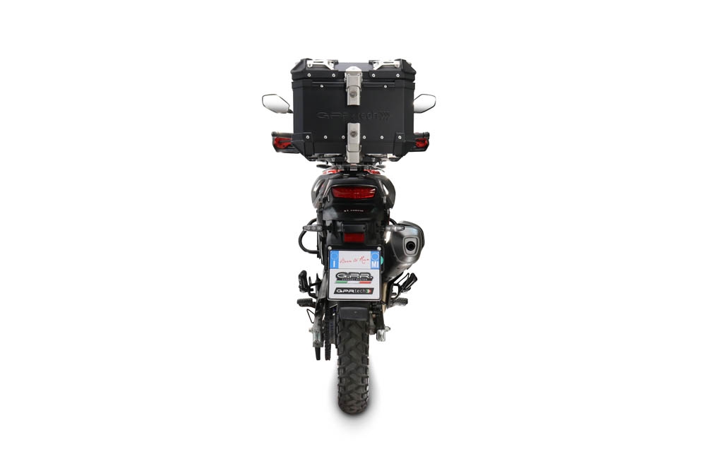 Top case maletas GPR TECH compatível com Hero Xpulse 200 4V 2025/2026 E5 plus Top Case Alpi-Tech em alumínio, cor preta com placa específica incluída Capacidade Litros 26