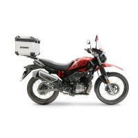 Top case maletas GPR TECH compatível com Hero Xpulse 200 BS6 4V 2021/2024 E5 Top Case Alpi-Tech em alumínio, cor prata com placa específica incluída Capacidade Litros 35
