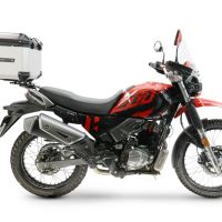 Top case maletas GPR TECH compatível com Hero Xpulse 200 BS6 4V 2021/2024 E5 Top Case Alpi-Tech em alumínio, cor prata com placa específica incluída Capacidade Litros 35