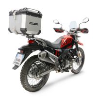 Top case maletas GPR TECH compatível com Hero Xpulse 200 4V 2025/2026 E5 plus Top Case Alpi-Tech em alumínio, cor prata com placa específica incluída Capacidade Litros 35