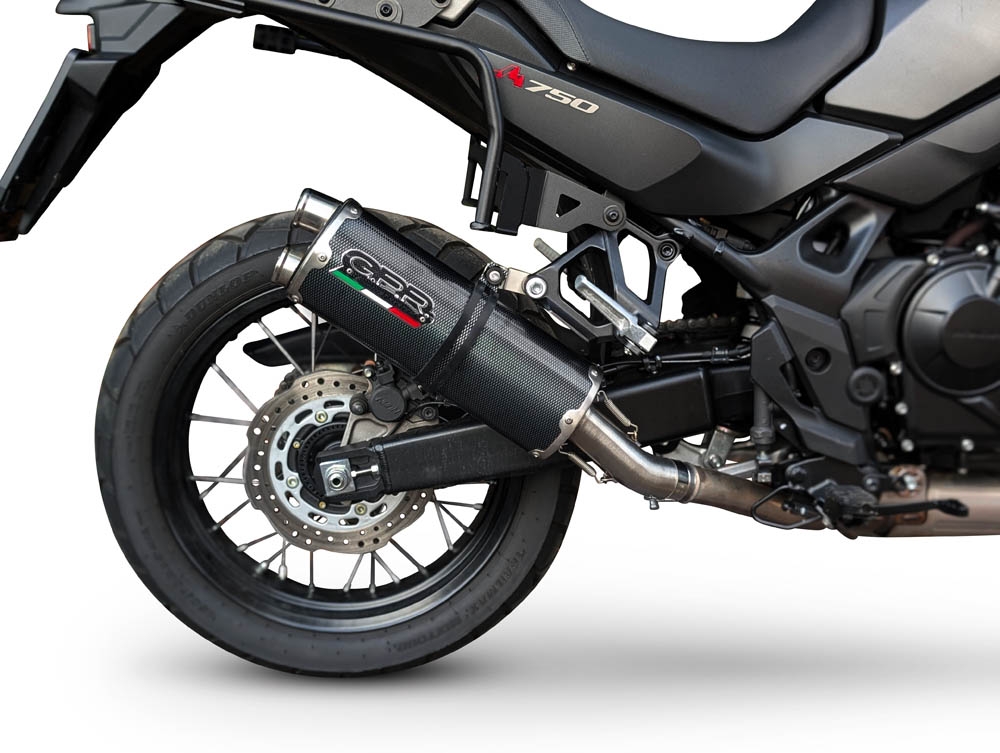 Escape compatível com Honda XL750 TRANSALP 750 2023-2025, Dual Poppy, Escape legal, homologado, silenciador com db killer removível e tubo de ligação específico 