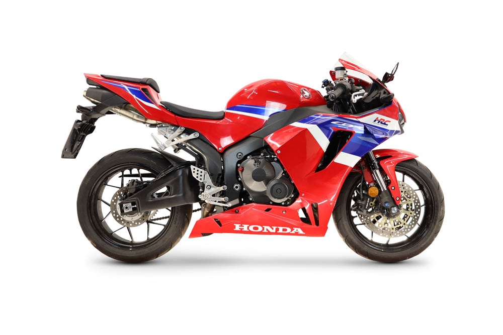GPR escape compatível com Honda Cbr 600 Rr  2007-2023, Deeptone Inox, Sistema racing Silencioso com tubo de ligação 