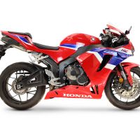 GPR escape compatível com Honda Cbr 600 Rr  2007-2023, Deeptone Inox, Sistema racing Silencioso com tubo de ligação 