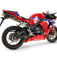 GPR escape compatível com Honda Cbr 600 Rr  2007-2023, Deeptone Inox, Sistema racing Silencioso com tubo de ligação 