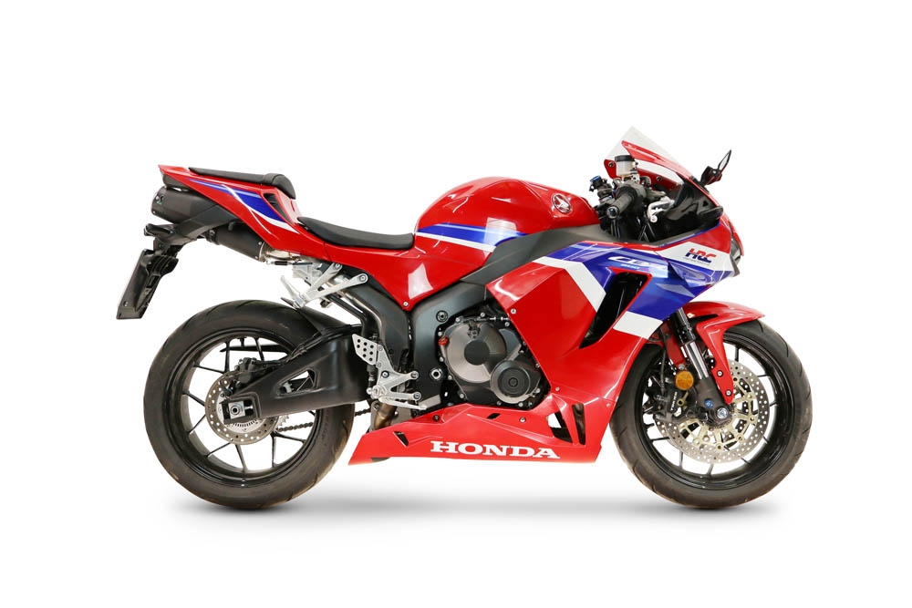 GPR escape compatível com Honda Cbr 600 Rr  2007-2023, M3 Black Titanium, Escape racing linha completa, silencioso mais coletor com dbkiller, não homologado  