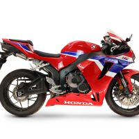 GPR escape compatível com Honda Cbr 600 Rr  2024-2026, Tiburon Titanium, Sistema racing Silencioso com tubo de ligação 
