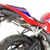 GPR escape compatível com Honda Cbr 600 Rr  2024-2026, Tiburon Titanium, Sistema racing Silencioso com tubo de ligação 