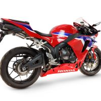 GPR escape compatível com Honda Cbr 600 Rr  2024-2026, Tiburon Titanium, Sistema racing Silencioso com tubo de ligação 