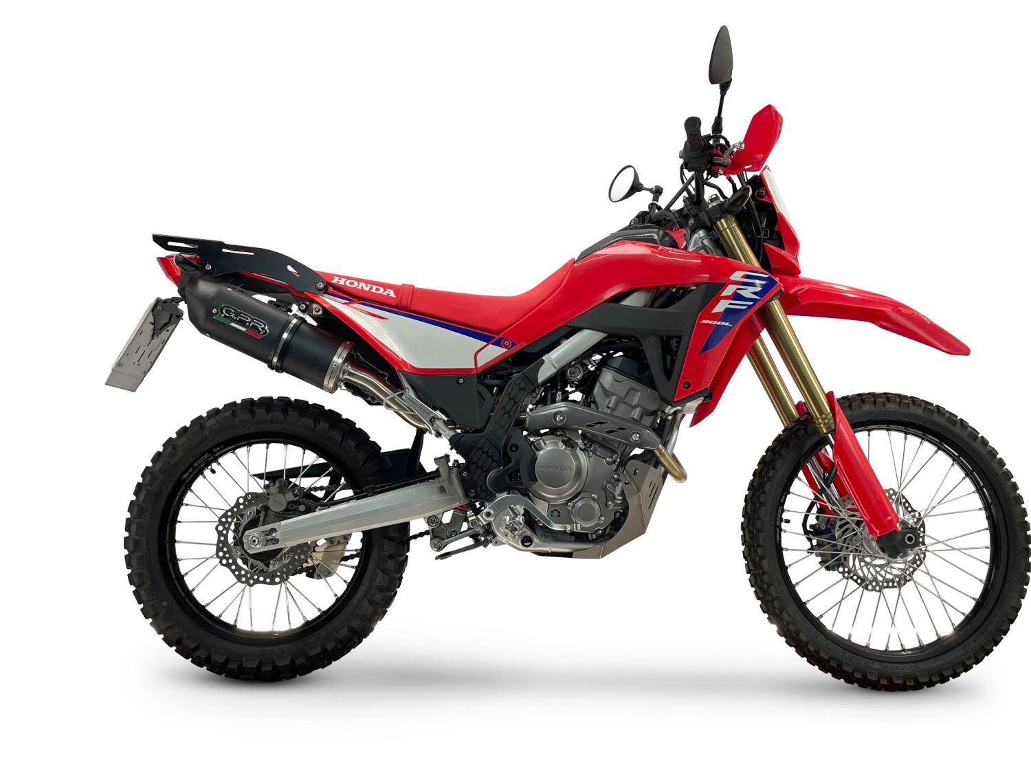 GPR escape compatível com Honda Crf 300 L - Rally 2025-2026, Furore Nero, Escapamento Racing, silenciador com conexão específica e db killer removível 