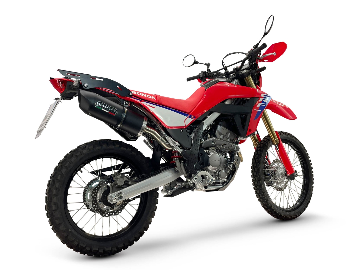GPR escape compatível com Honda Crf 300 L - Rally 2025-2026, Furore Nero, Escapamento Racing, silenciador com conexão específica e db killer removível 