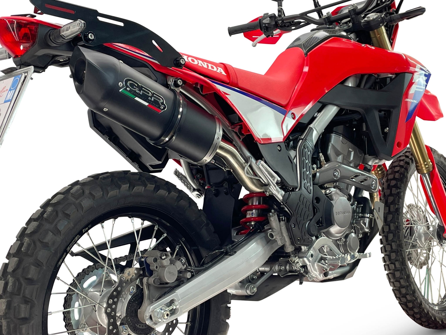 GPR escape compatível com Honda Crf 300 L - Rally 2025-2026, Furore Nero, Escapamento Racing, silenciador com conexão específica e db killer removível 