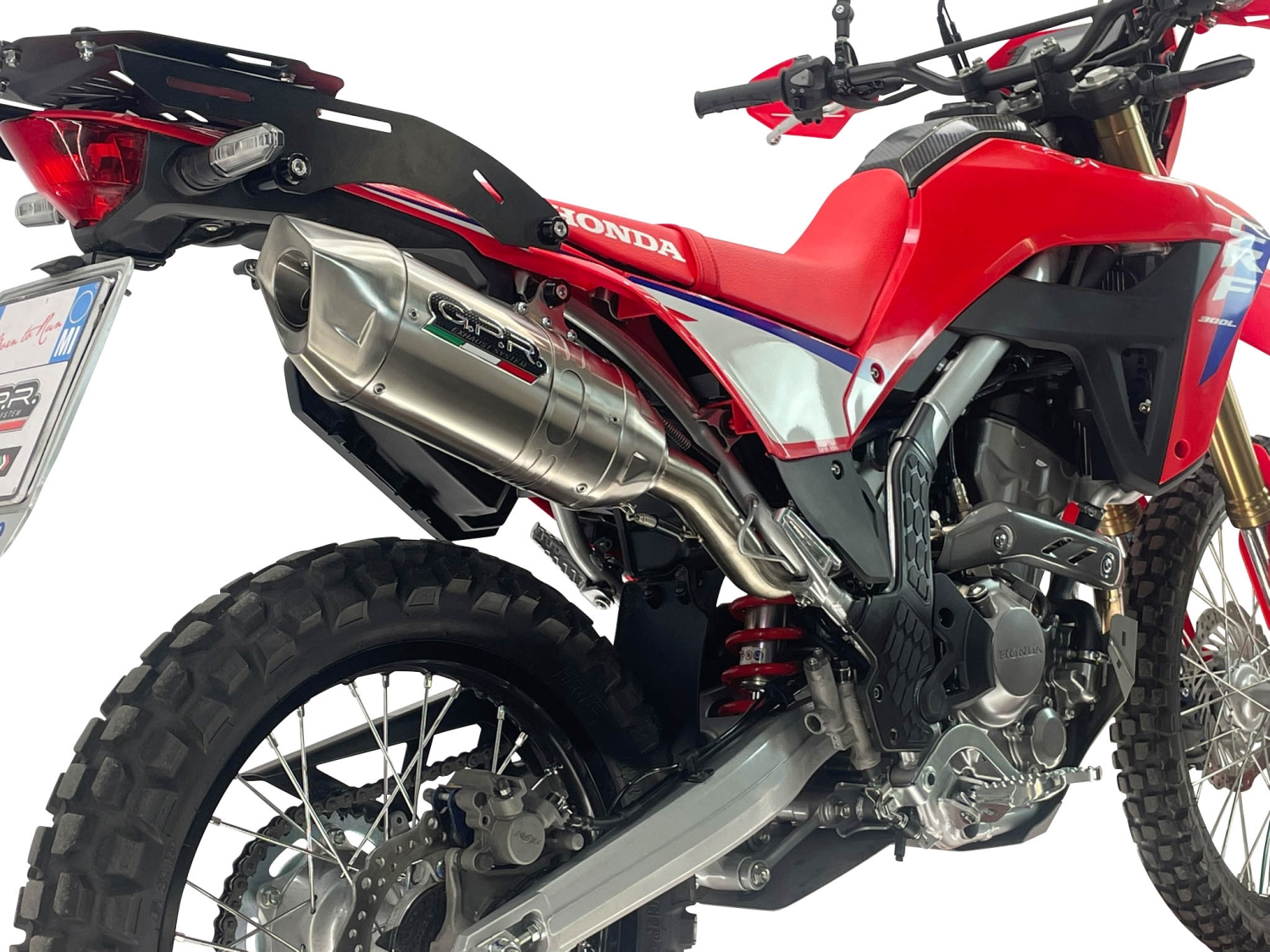 GPR escape compatível com Honda Crf 300 L - Rally 2025-2026, Furore-X Inox, Escape homologado, legal para mercados NÃO europeus, incluindo tubo de ligação e db killer removível 