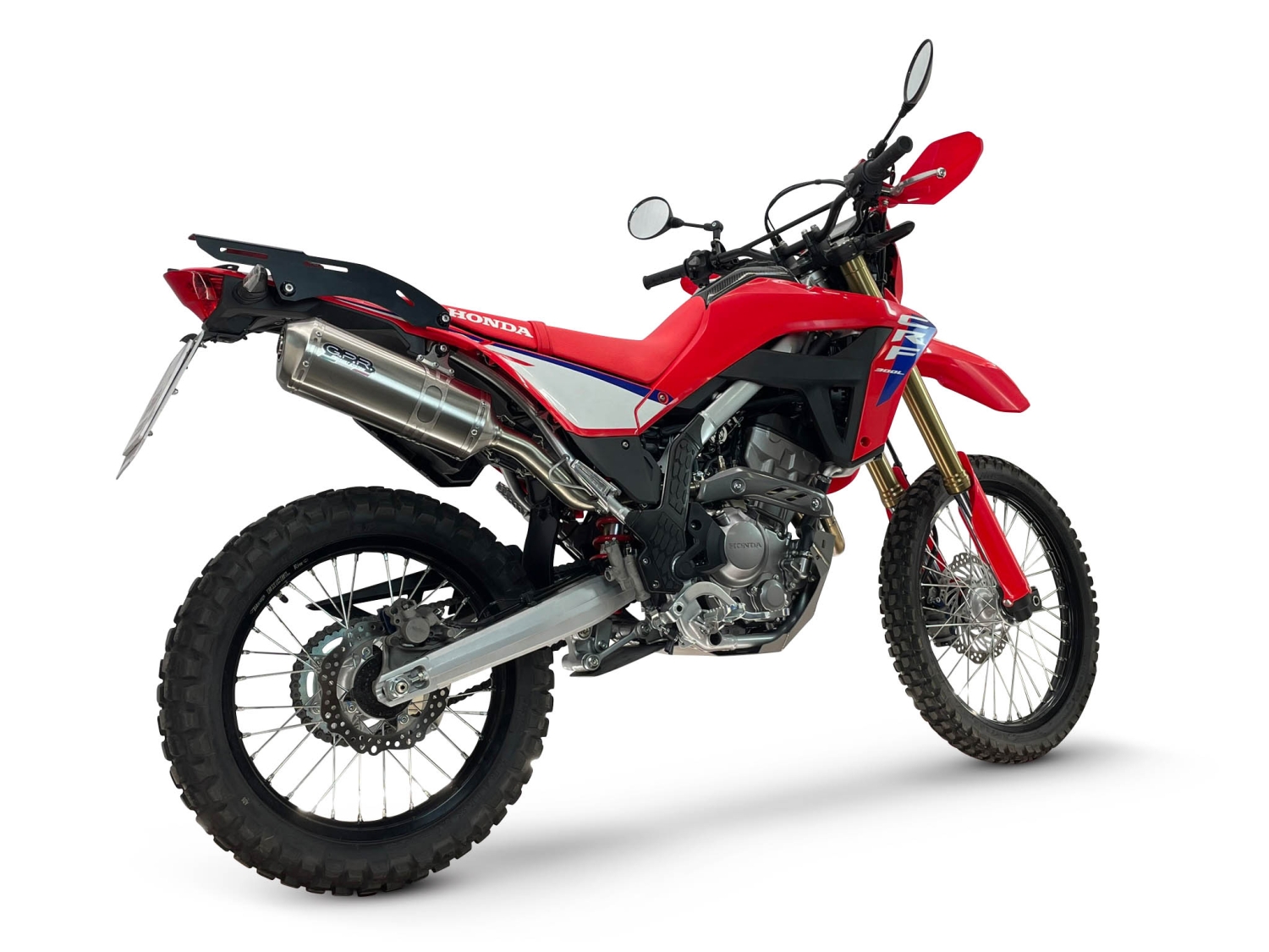 GPR escape compatível com Honda Crf 300 L - Rally 2021-2024, Satinox , Sistema homologado apenas para ruído, válido para mercados fora da UESilencioso com tubo de ligação 