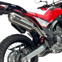 GPR escape compatível com Honda Crf 300 L - Rally 2021-2024, Satinox , Sistema homologado apenas para ruído, válido para mercados fora da UESilencioso com tubo de ligação 