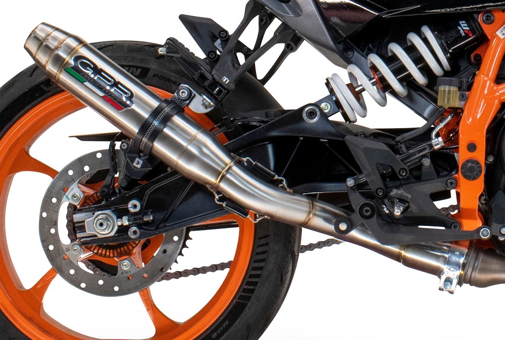 Escape compatível com Husqvarna Vitpilen 250 2024-2025, Deeptone Inox, Escape legal, homologado, silenciador com db killer removível e tubo de ligação específico 