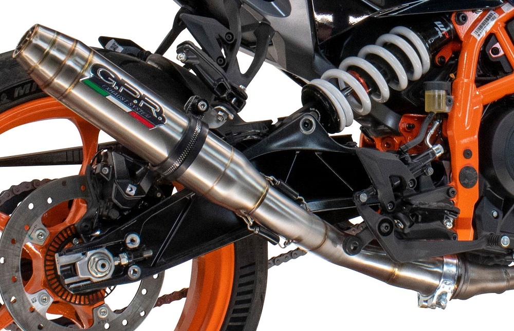 Escape compatível com Husqvarna Vitpilen 250 2024-2025, Deeptone Inox, Escape legal, homologado, silenciador com db killer removível e tubo de ligação específico 