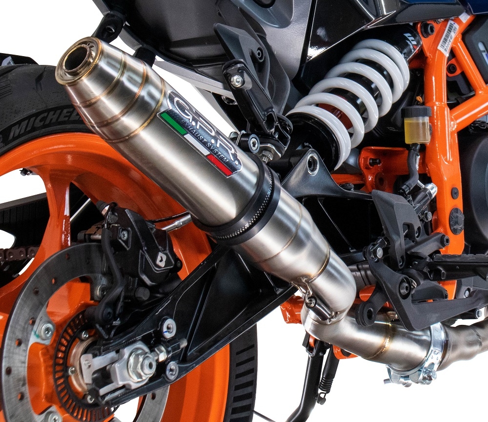 Escape compatível com Husqvarna Vitpilen 250 2024-2025, Deeptone Inox, Escape legal, homologado, silenciador com db killer removível e tubo de ligação específico 