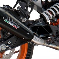 Escape compatível com Husqvarna Vitpilen 125 2024-2025, GP-Revo Black Titanium, Escape legal, homologado, silenciador com db killer removível e tubo de ligação específico 