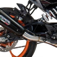 Escape compatível com Husqvarna Vitpilen 125 2024-2025, GP-Revo Black Titanium, Escape legal, homologado, silenciador com db killer removível e tubo de ligação específico 