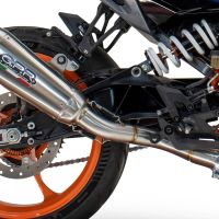 Escape compatível com Husqvarna Svartpilen 250 2024-2025, GP-Revo Titanium, Escape legal, homologado, silenciador com db killer removível e tubo de ligação específico 