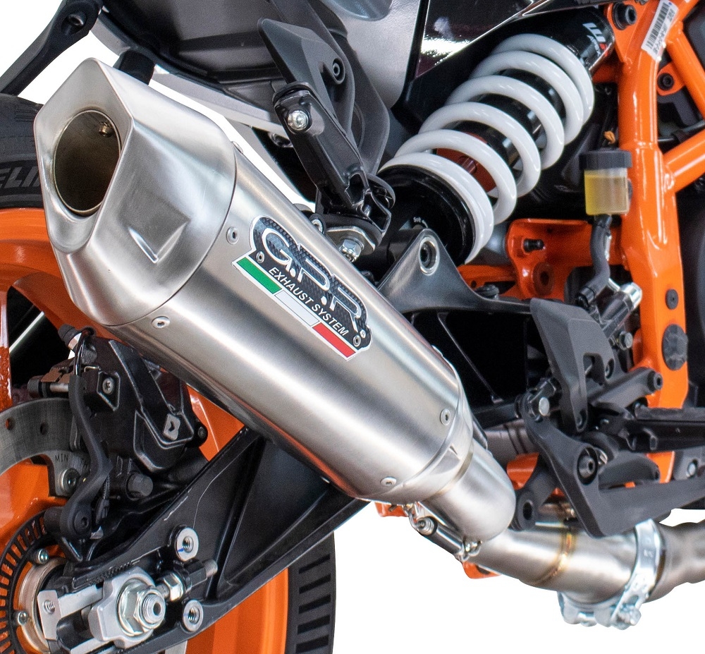 Escape compatível com Husqvarna Svartpilen 250 2024-2025, GP-Revo Titanium, Escape legal, homologado, silenciador com db killer removível e tubo de ligação específico 