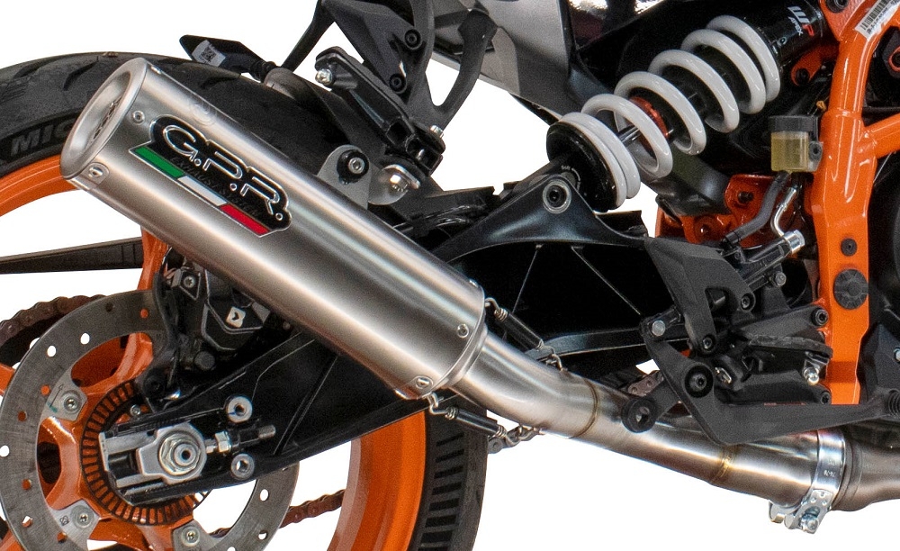 Escape compatível com Husqvarna Vitpilen 125 2024-2025, M3 Inox , Escape legal, homologado, silenciador com db killer removível e tubo de ligação específico 
