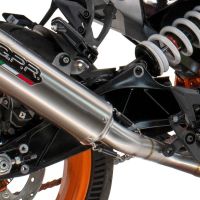 Escape compatível com Husqvarna Vitpilen 125 2024-2025, M3 Inox , Escape legal, homologado, silenciador com db killer removível e tubo de ligação específico 
