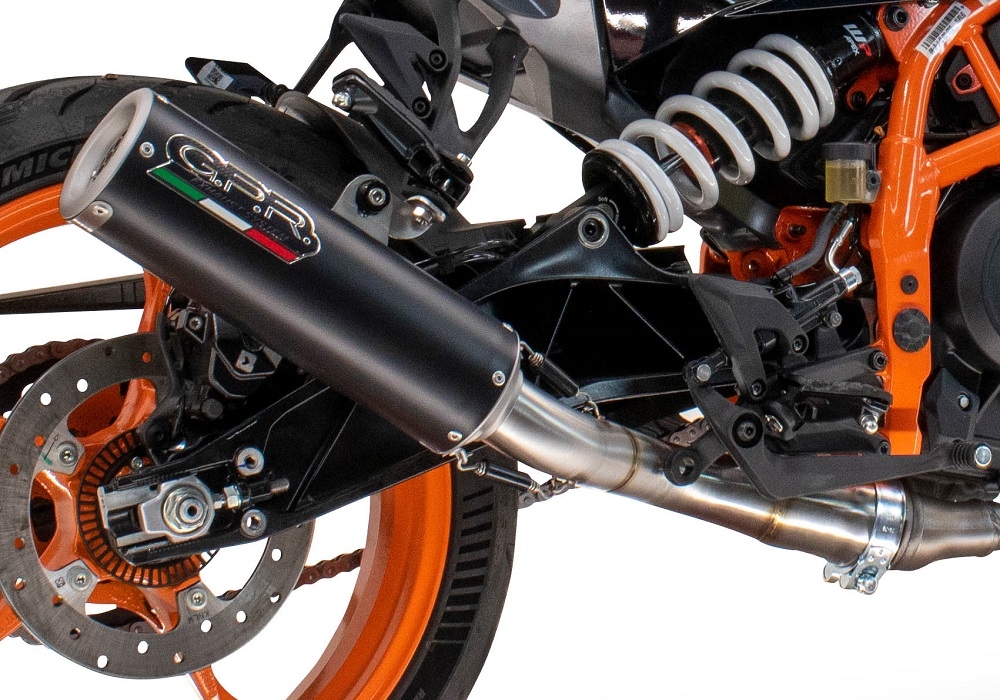Escape compatível com Husqvarna Vitpilen 250 2024-2025, M3 Black Titanium, Escape legal, homologado, silenciador com db killer removível e tubo de ligação específico 