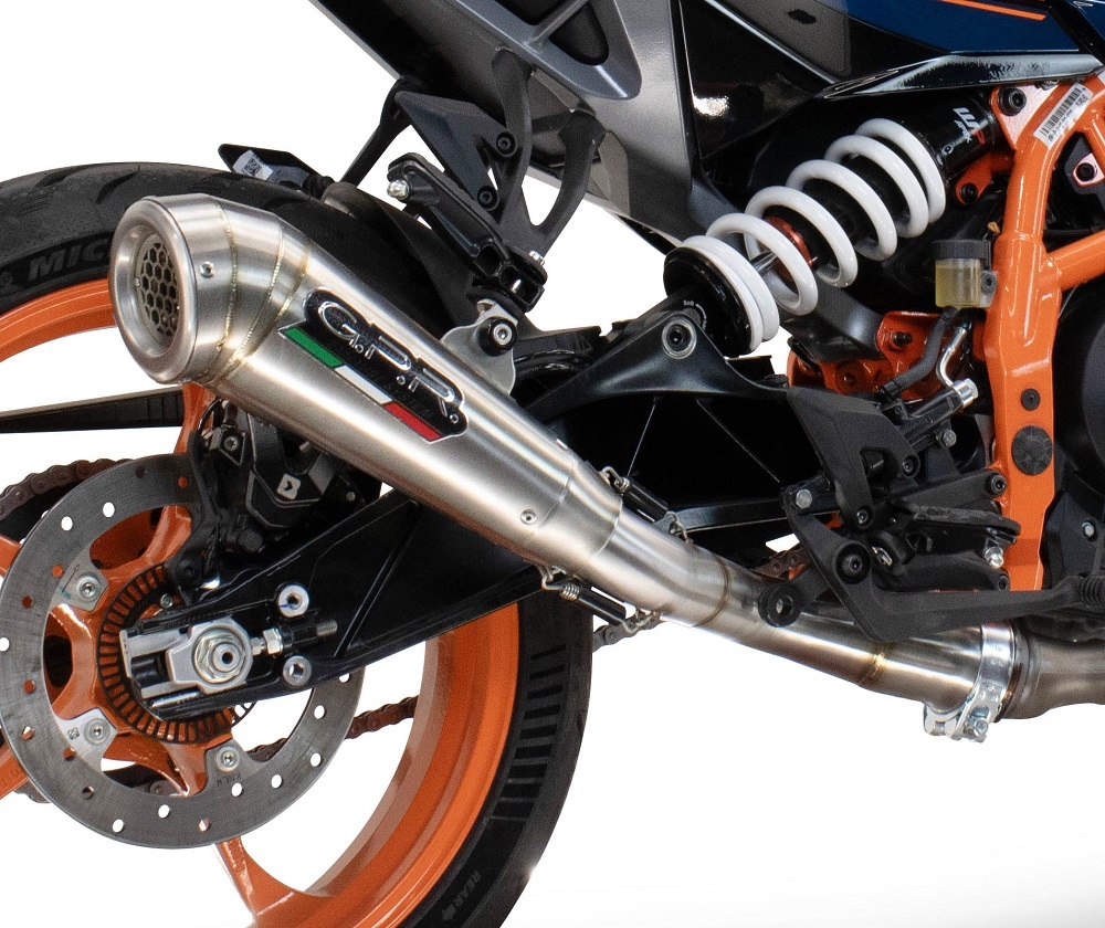 Escape compatível com Husqvarna Svartpilen 125 2024-2025, Powercone Evo, Escape legal, homologado, silenciador com db killer removível e tubo de ligação específico 