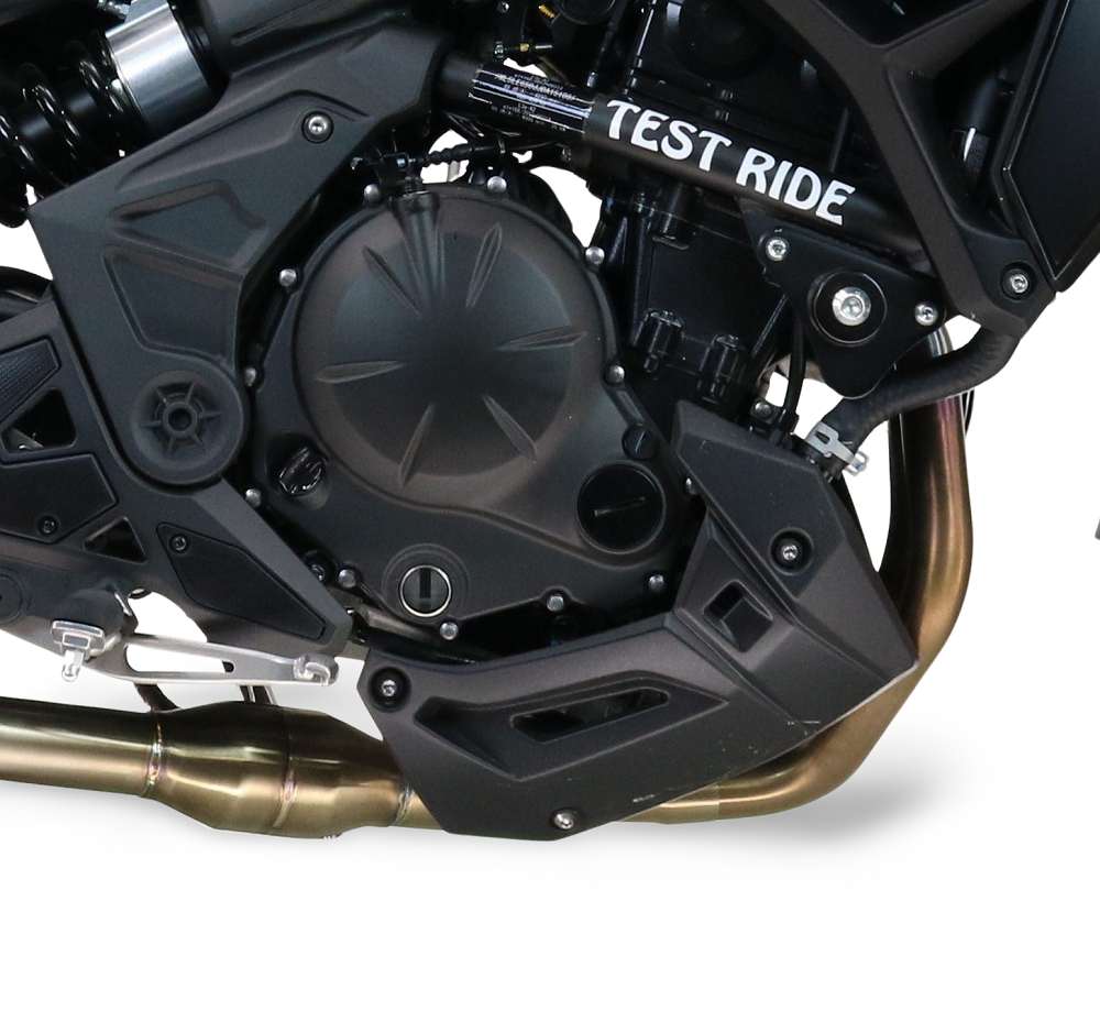 Escape compatível com Kawasaki Versys 650 2023-2025, GP-Revo Black Titanium, Sistema de escapamento de corrida incluindo tubo de ligação específico com dbkiller 
