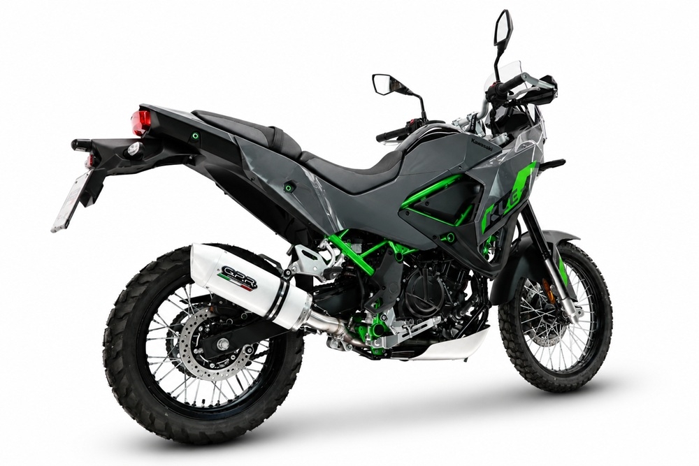 GPR escape compatível com Kawasaki KLE 500 2026-2027, Albus Ceramic, Escape legal, homologado, silenciador com db killer removível e tubo de ligação específico 