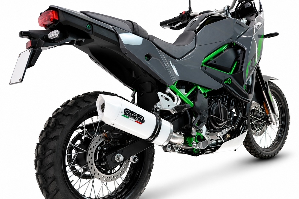 GPR escape compatível com Kawasaki KLE 500 2026-2027, Albus Ceramic, Escape legal, homologado, silenciador com db killer removível e tubo de ligação específico 