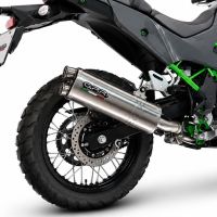 GPR escape compatível com Kawasaki KLE 500 2026-2027, Dual Inox, Sistema de escapamento de corrida incluindo tubo de ligação específico com dbkiller 