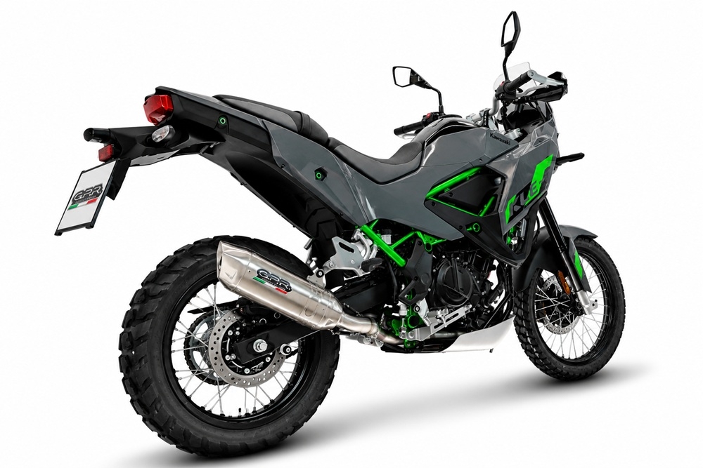 GPR escape compatível com Kawasaki KLE 500 2026-2027, Furore-X Acciaio Inox, Escape legal, homologado, silenciador com db killer removível e tubo de ligação específico 