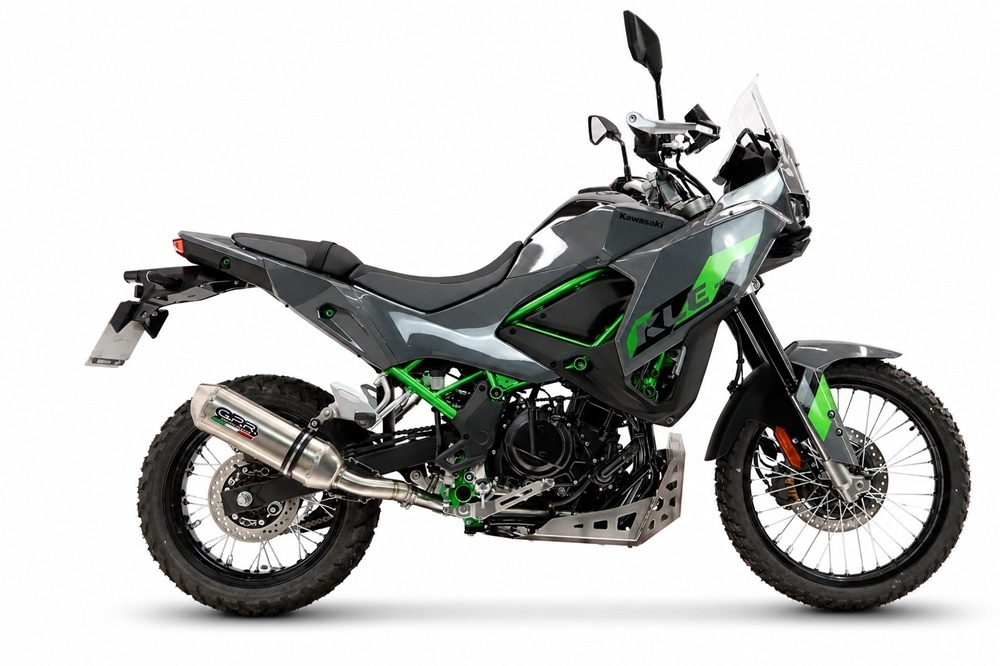 GPR escape compatível com Kawasaki KLE 500 2026-2027, PENTA ADVENTURE FULL TITANIUM, Escape legal, homologado, silenciador com db killer removível e tubo de ligação específico 