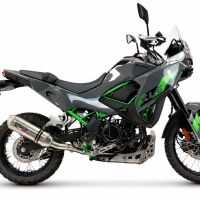 GPR escape compatível com Kawasaki KLE 500 2026-2027, PENTA ADVENTURE FULL TITANIUM, Escape legal, homologado, silenciador com db killer removível e tubo de ligação específico 